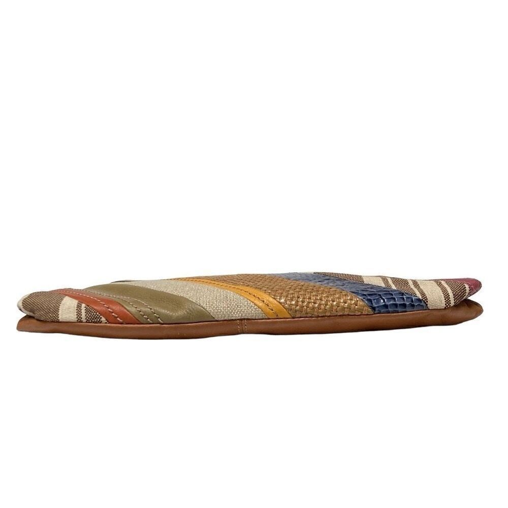 Fossil Retro Y2k Leather Diagonal Patchwork Magne… - image 6